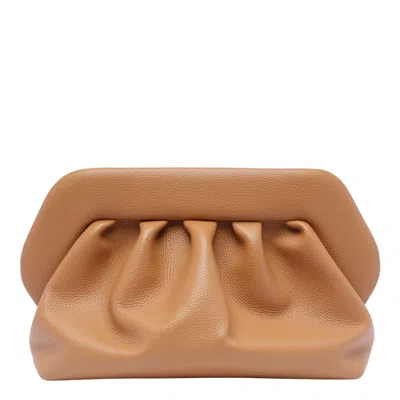 Themoirè Bios Vegan Leather Clutch In Beige