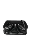 Themoirè Structured Black Bios Clutch With Magnetic Closure In Blue