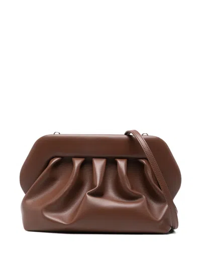 Themoire' Bios Vegan Leather Clutch In Brown