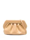 Themoirè Pleated Rectangular Clutch Adaptable Strap In Sand