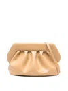 Themoirè Pleated Rectangular Clutch Adaptable Strap In Sand