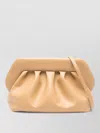 Themoirè Pleated Rectangular Clutch Adaptable Strap In Nude