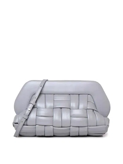 Themoirè Bios Weaved Clutch Bag In Gray