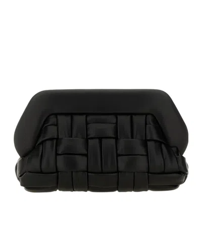 Themoirè Bios Weaved Shoulder Bag In Black