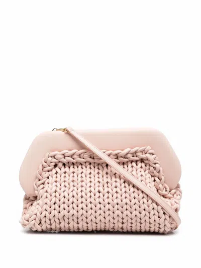 Themoirè Bios Woven Clutch Bag In Rosa