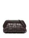 Themoirè Bios Woven Clutch Bag In Brown