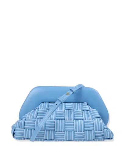 Themoirè Bios Woven Cross Body Bag In Blue