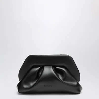 Themoire' Black Mini Shirred Sculptural Polyurethane Handbag