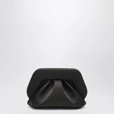 Themoirè Black Satin Gea Clutch Bag