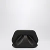 Themoirè Pleated Rectangular Soft Structure Clutch Bag In Black