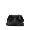 Themoirè Braided Leather Clutch Bag And Strap In Black