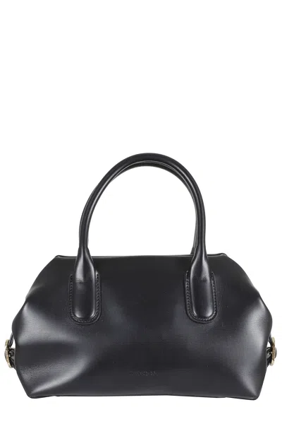 Themoirè Black Tallia Trank Small Double-handle Vegan-leather Tote Bag