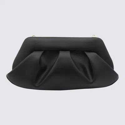 Themoirè Black Vegan Leather Bios Baguette Clutch In Purple