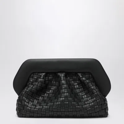 Themoirè Black Woven Bios Clutch Bag
