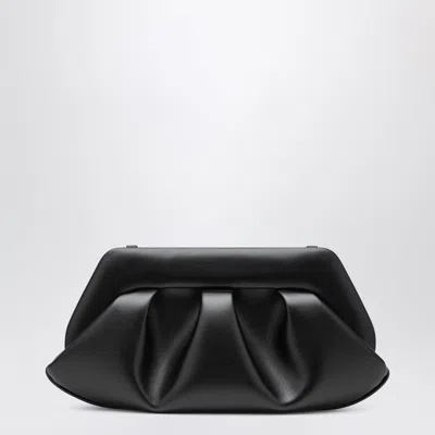 Themoirè Shoulder Bag Vegan Fabric "bois" In Black