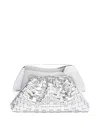 Themoirè Tia Weaved Laminated Shoulder Bag In Silver