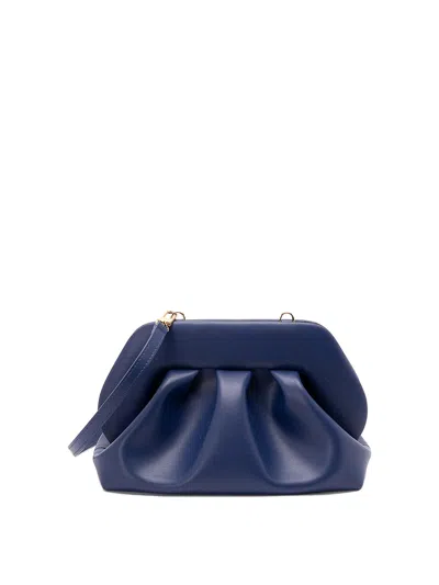 Themoirè `tia Vegan Fabric` Clutch Bag In Blue