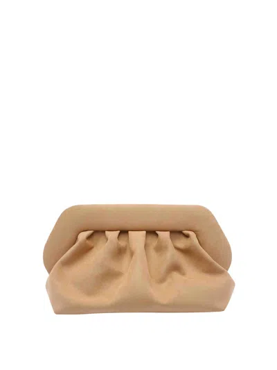 Themoirè Bios Suede Clutch In Sand