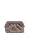 Themoirè Medium Pleated Rectangular Clutch Bag In Gray