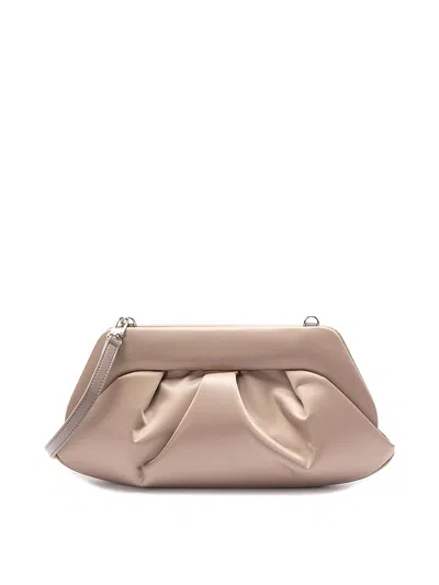 Themoirè `emera Satin` Clutch Bag In Gray