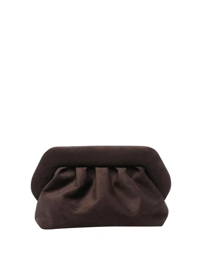 Themoirè Bios Suede Clutch In Brown