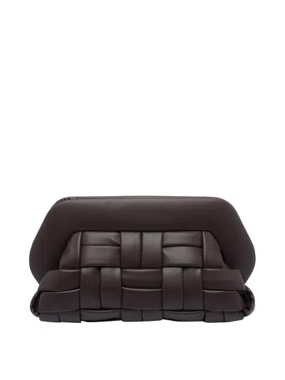 Themoirè Bios Weaved Clutch In Brown