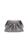 Themoirè Woven Metallic-effect Mini Bag In Silver