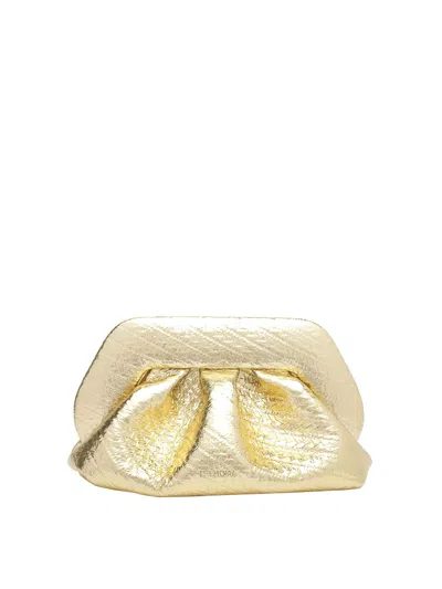 Themoirè Bolso Clutch - Dorado