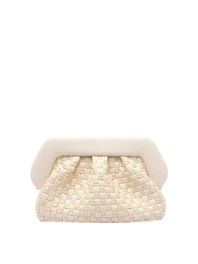 Themoirè Beige Micro Bios Weaved Handbag
