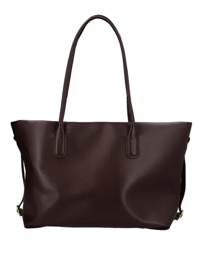 Themoirè Neutrals Tallia Sustainable Rectangular Tote Bag In Burgundy