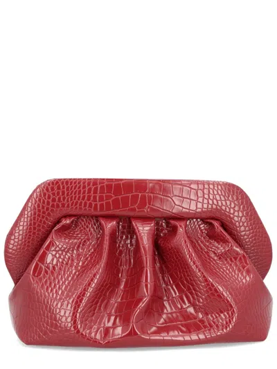 Themoirè Bordeaux Pu Clutch
