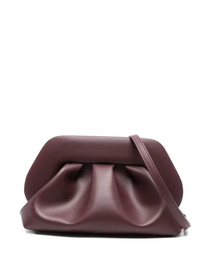 Themoirè Bordeaux Pu Shoulder Bag In Brown