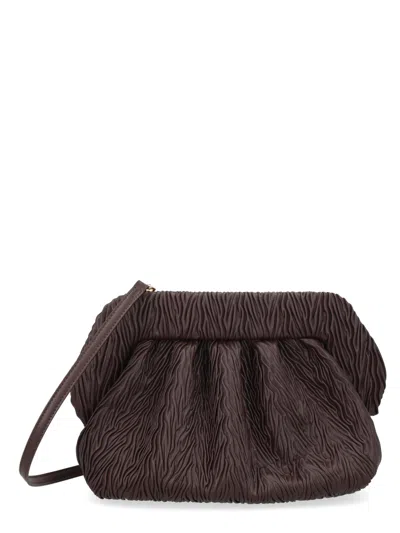 Themoirè Borsa "bios" Large Arricciata In Brown