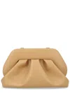 Themoirè Pleated Rectangular Clutch Adaptable Strap In Sand