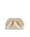 Themoirè Bios Medium Vegan Leather Pleated Clutch In Neutral