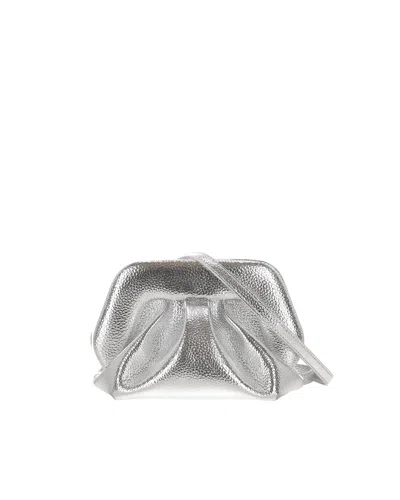 Themoirè Borsa Bios Small Bottolato Laminato Silver