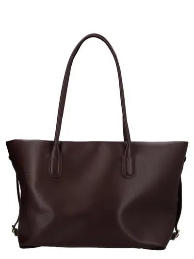 Themoirè Neutrals Tallia Sustainable Rectangular Tote Bag In Burgundy