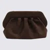 Themoirè Brown Vegan Bios Leather Clutches In Brown