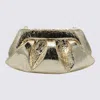 Themoirè Metallic Clutch Bag Shoulder Strap In Gold