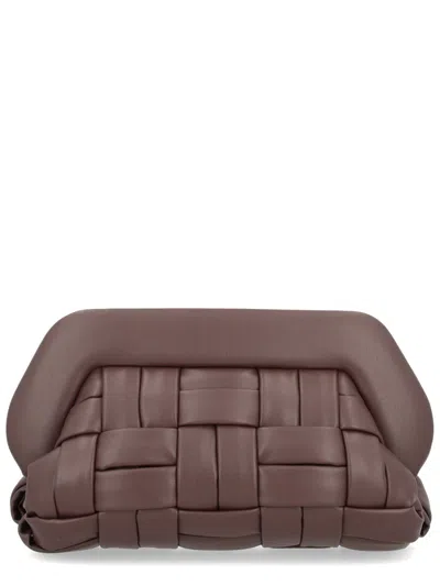 Themoirè Brown Recycled Material Clutch