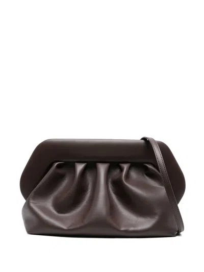 Themoirè Brown Recycled Material Clutch