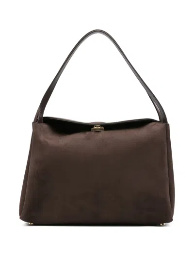 Themoirè Brown Spandex Shoulder Bag