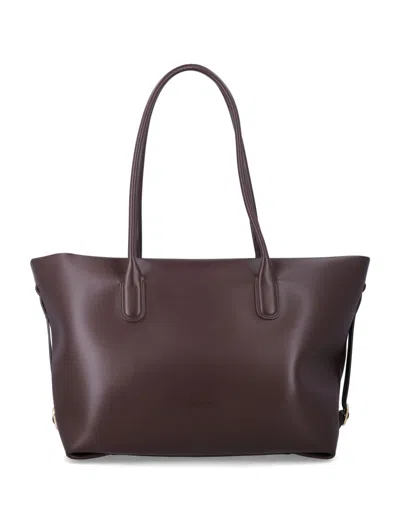 Themoirè Tallia Vegan Leather Large Shopper Bag In Burgundy