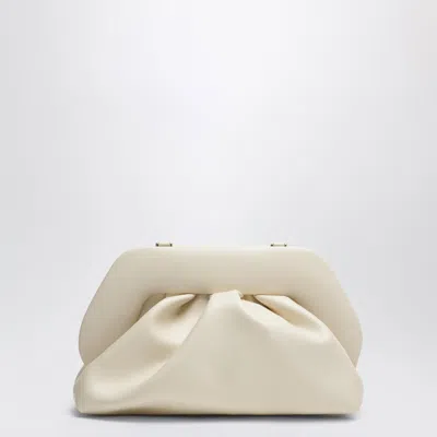 Themoire' Butter Cream Mini Polyurethane Handbag In White
