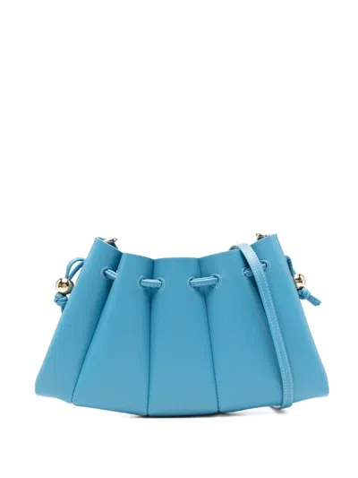 Themoirè Calipso Drawstring Cross Body Bag In Blue