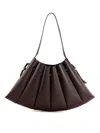 Themoirè Calipso Pleated Shoulder Bag In Brown