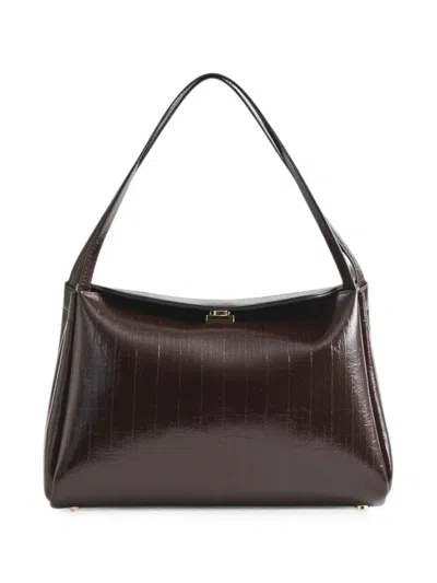 Themoirè Calipso Trunk Ribbed-texture Tote Bag In Brown