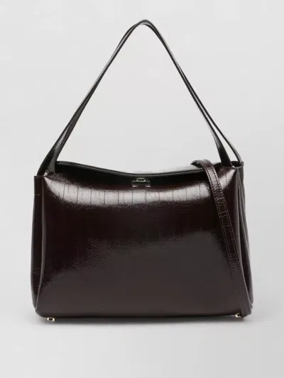 Themoirè Calipso Trunk Shoulder Bag Double Handle In Black