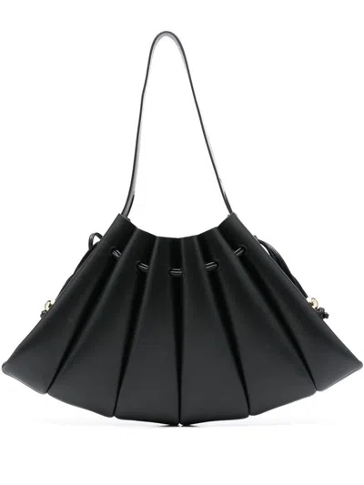 Themoirè Calipso Vegan Fabric Shoulder Bag In Black