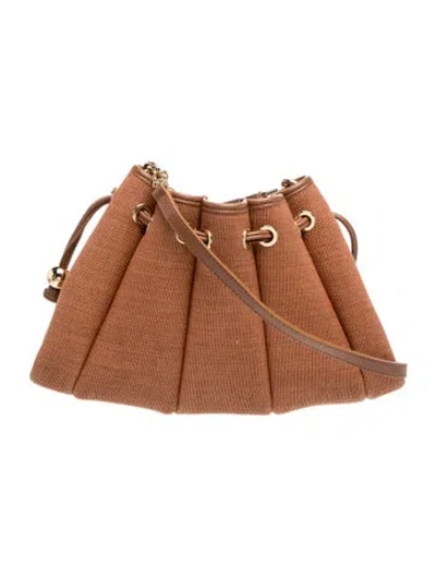 Pre-owned Themoirè Canvas Bucket Bag In Brown